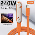 240w USB-C Cable with Collapsible Detachable Phone Stand