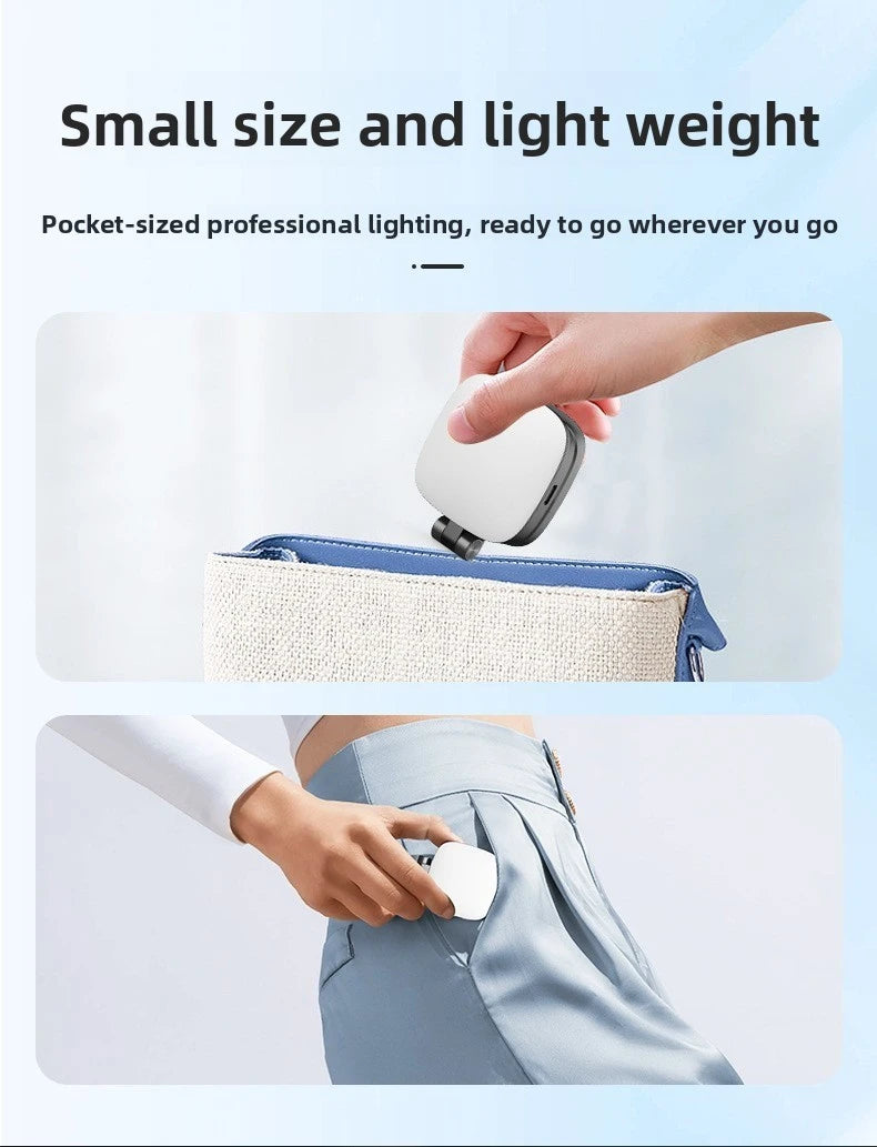 MagSafe Magnetic LED Fill Light & Makeup Mirror for Smartphones